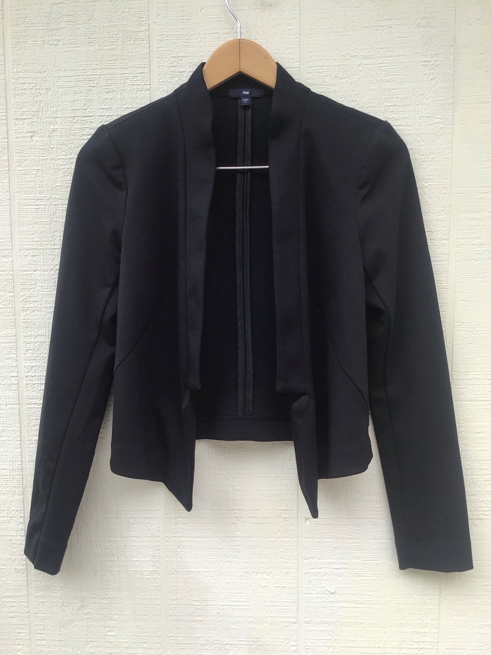 Vintage Gap tuxedo cropped black blazer